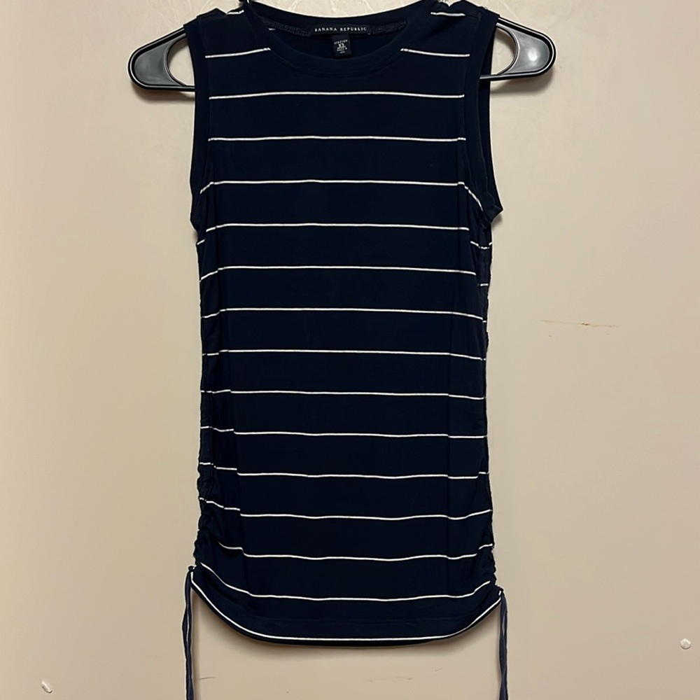 Banana Republic Navy Striped Tank